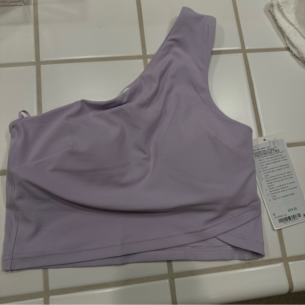 Lululemon Athletica One-Shoulder Purple Tank Top